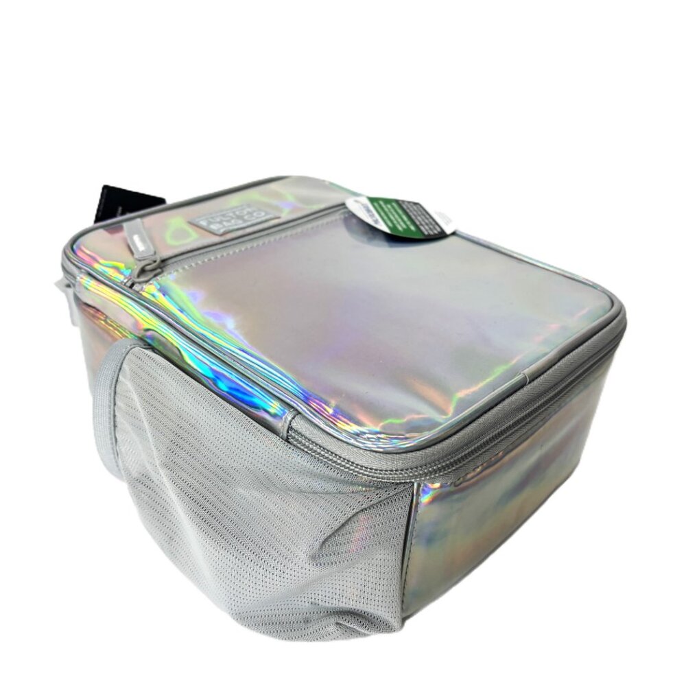 Fulton Bag Co Lunch Bag Insulated Upright Silver Opalescent Tote NWT - Picture 6 of 15